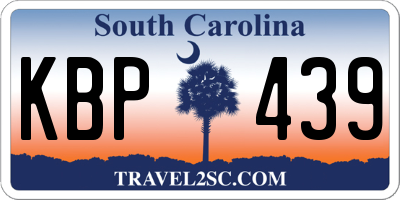 SC license plate KBP439