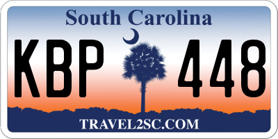 SC license plate KBP448