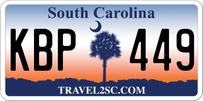 SC license plate KBP449