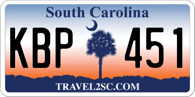 SC license plate KBP451