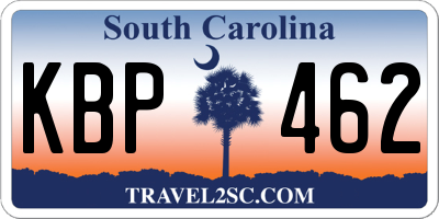 SC license plate KBP462