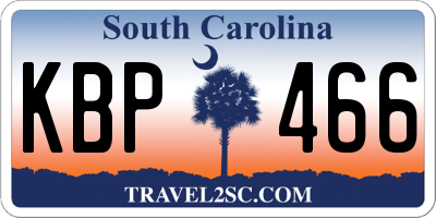 SC license plate KBP466