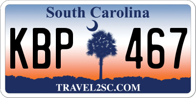 SC license plate KBP467