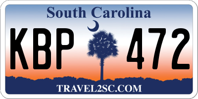 SC license plate KBP472