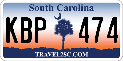 SC license plate KBP474