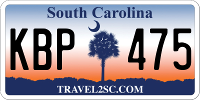 SC license plate KBP475