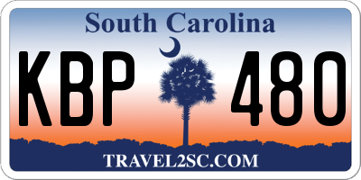 SC license plate KBP480