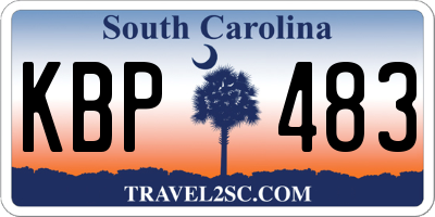 SC license plate KBP483