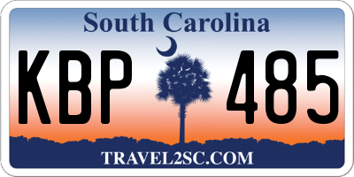 SC license plate KBP485