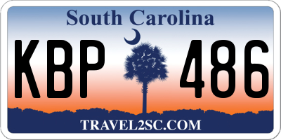 SC license plate KBP486