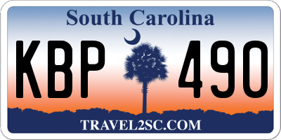 SC license plate KBP490