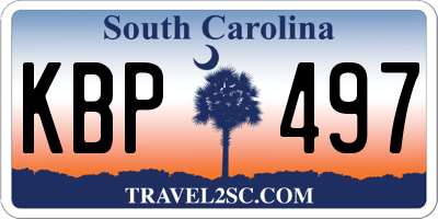 SC license plate KBP497