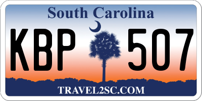 SC license plate KBP507
