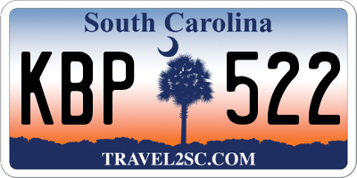 SC license plate KBP522
