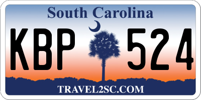 SC license plate KBP524