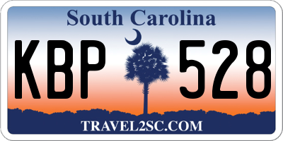 SC license plate KBP528