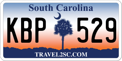 SC license plate KBP529