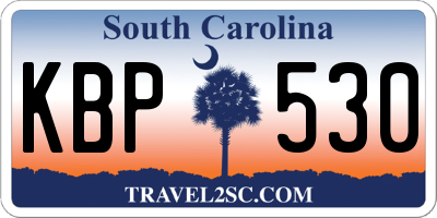 SC license plate KBP530