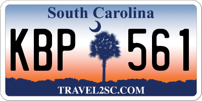 SC license plate KBP561