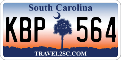 SC license plate KBP564