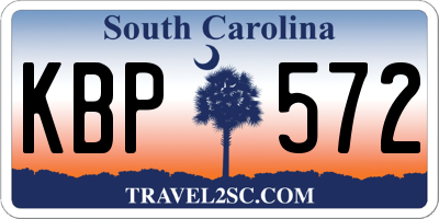 SC license plate KBP572