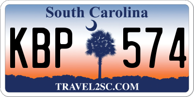SC license plate KBP574
