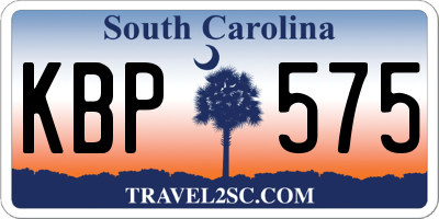 SC license plate KBP575