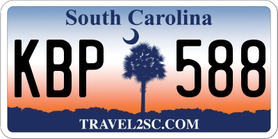 SC license plate KBP588