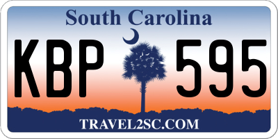 SC license plate KBP595