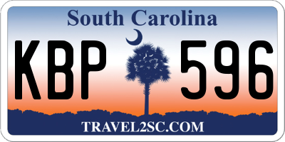 SC license plate KBP596