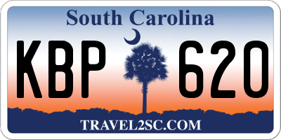 SC license plate KBP620