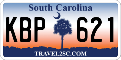 SC license plate KBP621