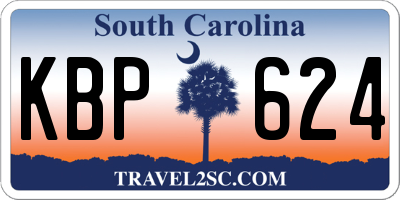 SC license plate KBP624