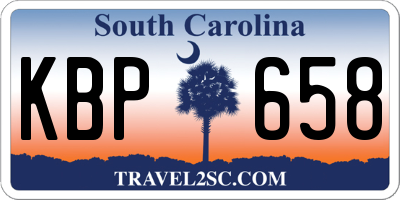 SC license plate KBP658