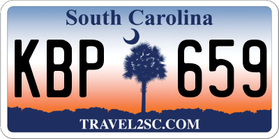 SC license plate KBP659