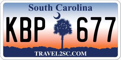 SC license plate KBP677
