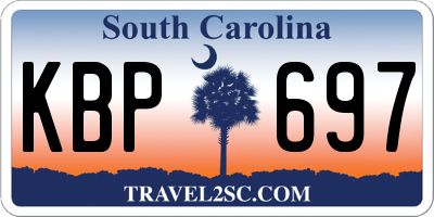 SC license plate KBP697