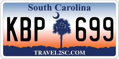 SC license plate KBP699