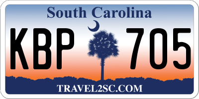 SC license plate KBP705