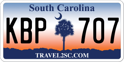 SC license plate KBP707