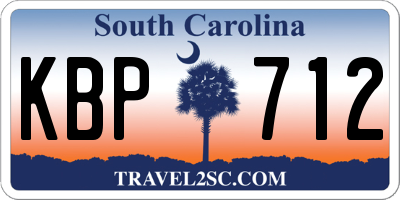 SC license plate KBP712