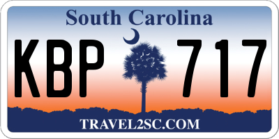 SC license plate KBP717