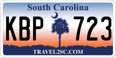 SC license plate KBP723