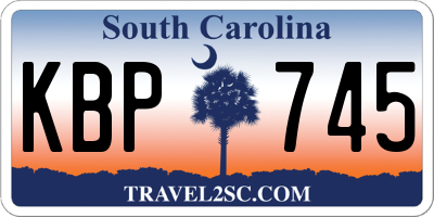 SC license plate KBP745