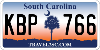SC license plate KBP766