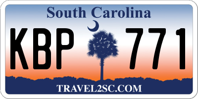 SC license plate KBP771