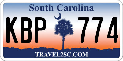 SC license plate KBP774