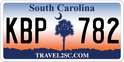 SC license plate KBP782