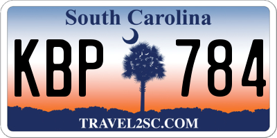 SC license plate KBP784