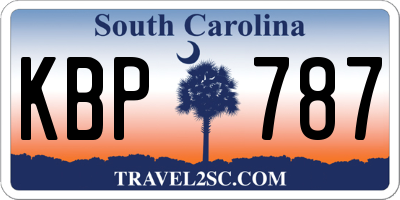 SC license plate KBP787